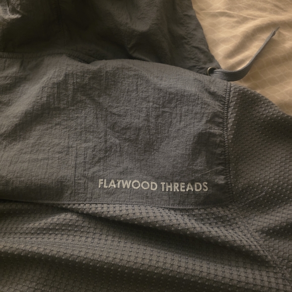 Flatwood Threads Men's Lightweight Gray Jacket with Bright Orange Trim - Picture 6 of 8